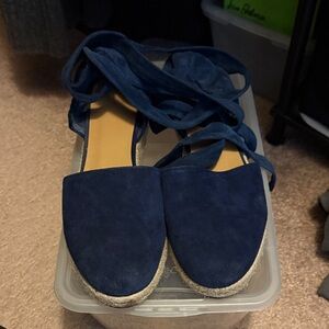 Marc Fisher Dark Blue Espadrille Flats